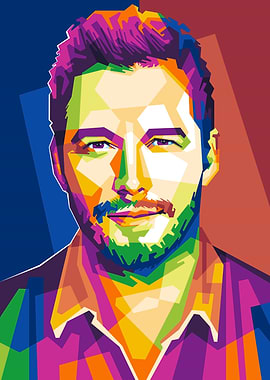 Chris Pratt Pop Art Portrait