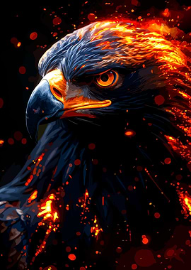 Fiery Eagle Portrait