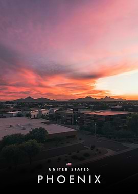 Phoenix Arizona Sunset Cityscape