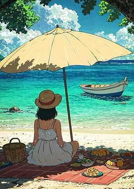 Beach Picnic with a View