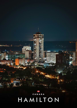 Hamilton, Canada at Night