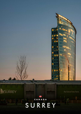 Surrey, Canada: Modern Architecture at Dusk