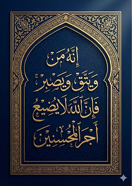 Surah Yusuf – Patience and Faith in Elegant Islamic Calligraphy