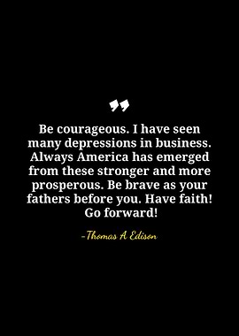 Thomas Edison Inspirational Quote Poster