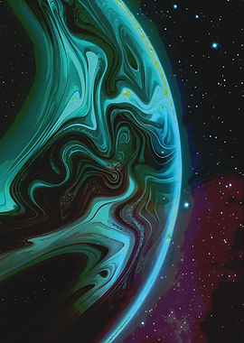 Abstract Planet in Space