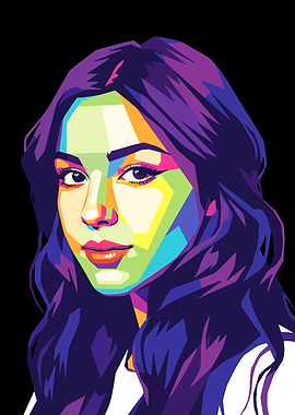 Olivia Rodrigo Colorful Portrait