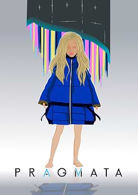 Pragmata Girl in Blue Puffer Jacket
