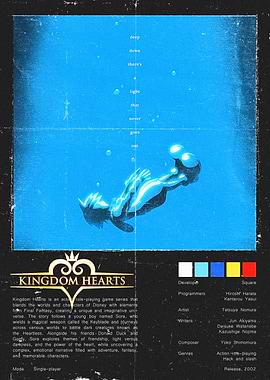 Kingdom Hearts Sora Underwater Poster