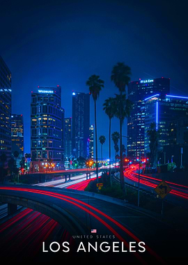 Los Angeles Cityscape at Night