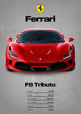 Ferrari F8 Tributo Car Portrait