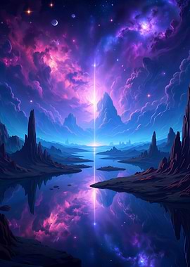 Cosmic Landscape with Reflections