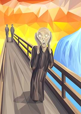The Scream: Low Poly Art