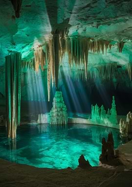 Cenote with Turquoise Water