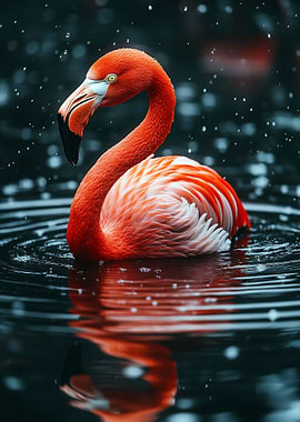 Flamingo in Water