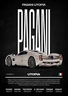 Pagani Utopia Car Poster