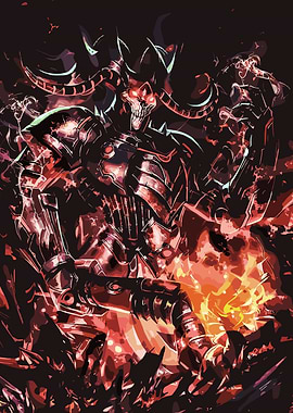 Armored Skeleton Warrior with Horns