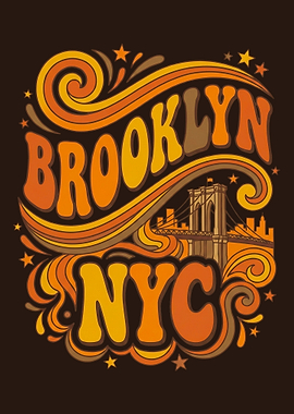 Brooklyn NYC Retro Art
