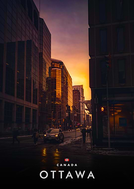 Ottawa, Canada Cityscape at Sunset
