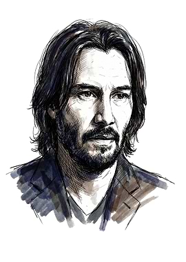 Keanu Reeves Portrait Illustration