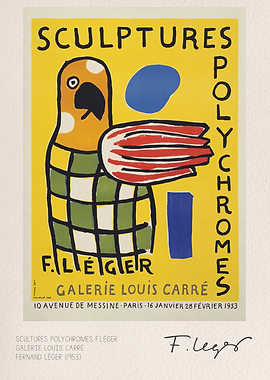 Sculptures Polychromes F. Léger Exhibition Poster