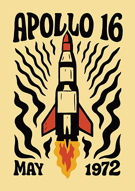 Apollo 16 Mission Poster Art