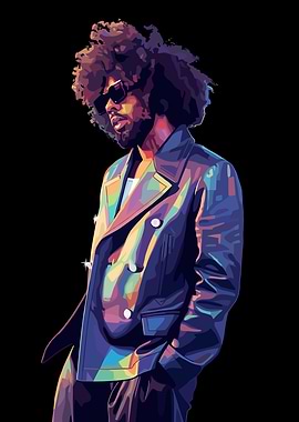 Brent Faiyaz Portrait Digital Art