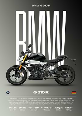 BMW G 310 R Motorcycle Poster