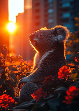Koala in Golden Hour