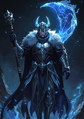 Ice Knight with Staff and Crescent