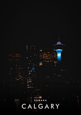 Calgary Skyline at Night