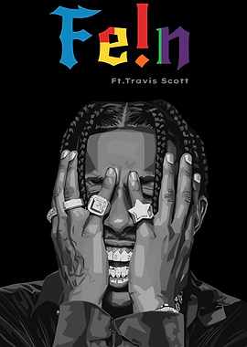 Fe!n ft. Travis Scott Artwork