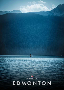 Edmonton Canada Paddleboarding Landscape