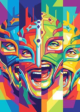 Rey Mysterio Pop Art Portrait