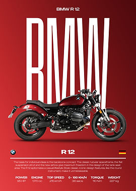 BMW R 12 Motorcycle Poster