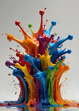 Colorful Paint Splash Explosion