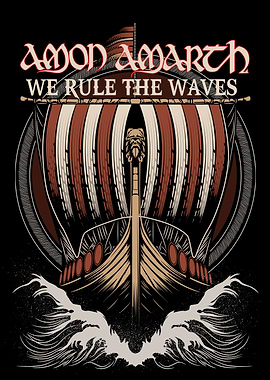Amon Amarth Viking Ship Illustration