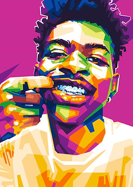 Colorful Portrait of Lil Nas X