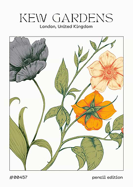 Kew Gardens Floral Illustration