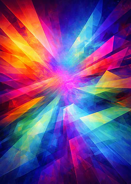 Spectrum Burst Art | Vibrant Color Explosion