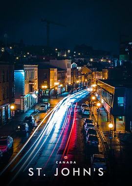 St. John's Canada Night Cityscape