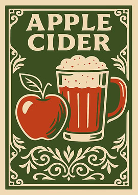 Apple Cider Vintage Style Poster