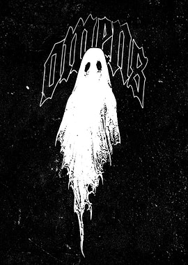 bad Omens Ghost Black and White Art