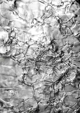 Abstract Water Bubbles in Black and White