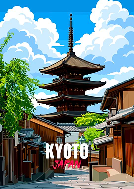 Kyoto Japan Travel Poster