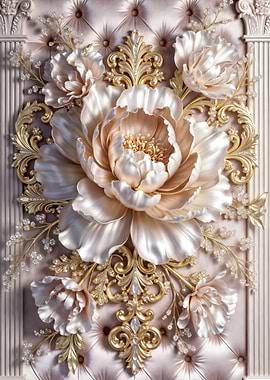 Floral Elegance with Golden Accents