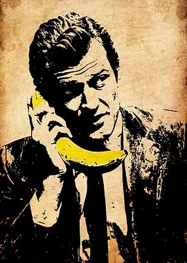 Man on Banana Phone Art