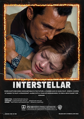 Interstellar movie poster with Matthew McConaughey