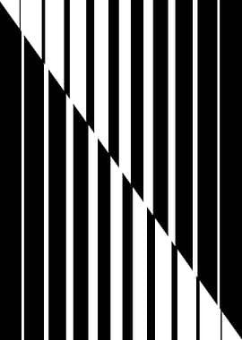 Abstract Black and White Striped Pattern
