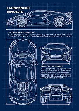 Lamborghini Revuelto Blueprint
