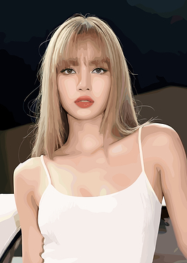 Lisa from Blackpink digital portrait